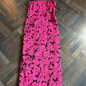 Black and pink floral Zara dress